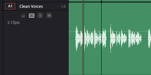 Clean Audio track view